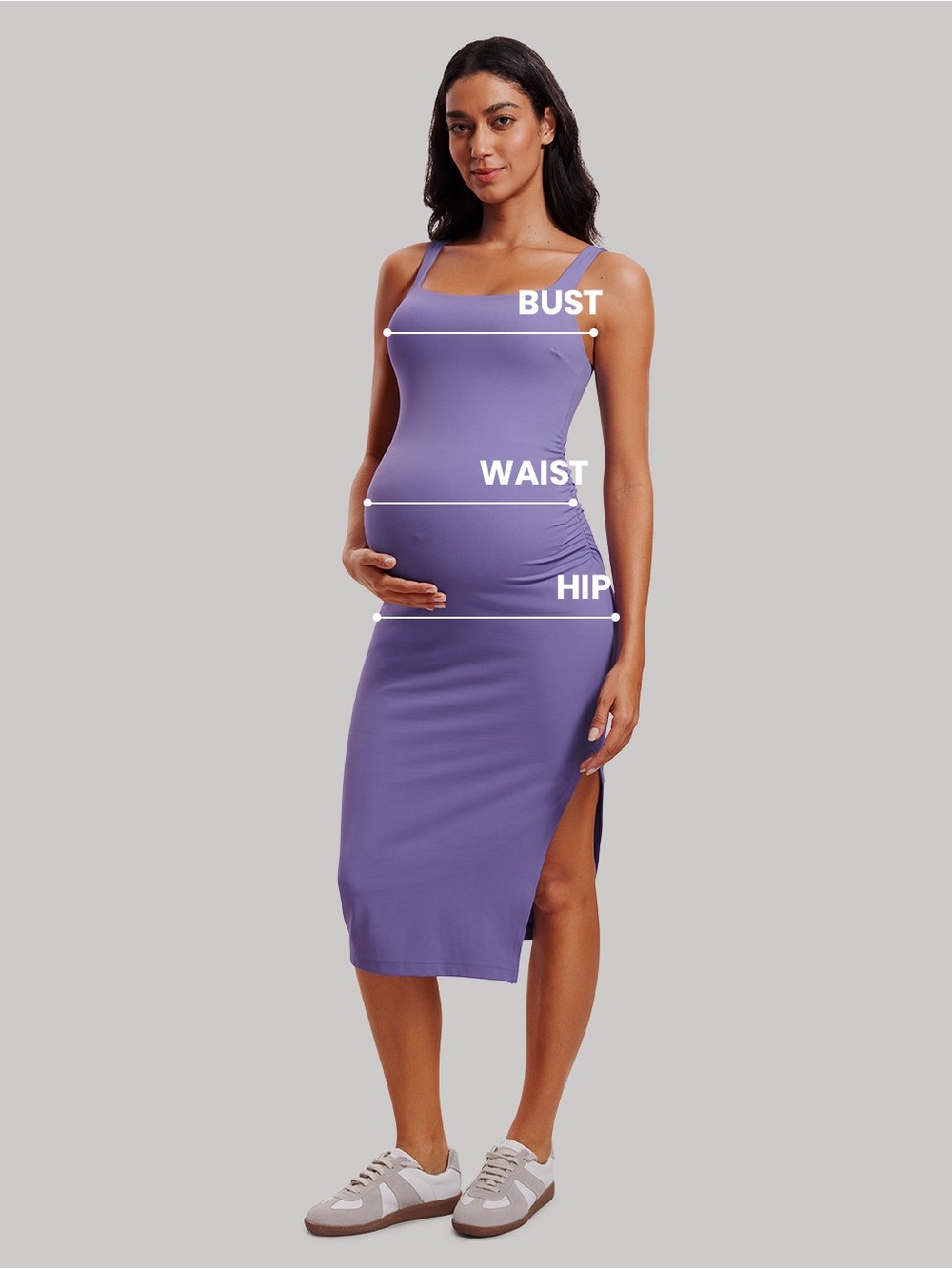 New! CRZ Yoga Butterluxe Sleeveless Maternity Dress - Picture 6 of 6